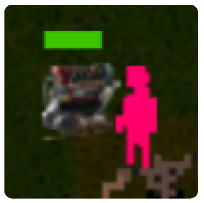 Logo for Survive Your Killer, close-up of the titular threat.