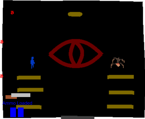 Final fight of game, player facing monster in church