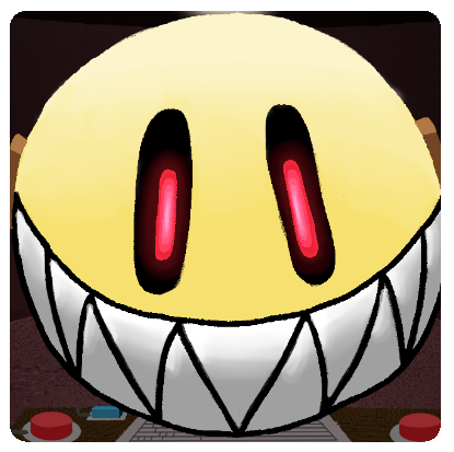 Logo for Melting Dream, showing snippet of grinning monster.