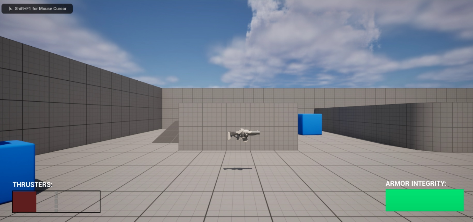 Early prototype environment in Unreal Engine
