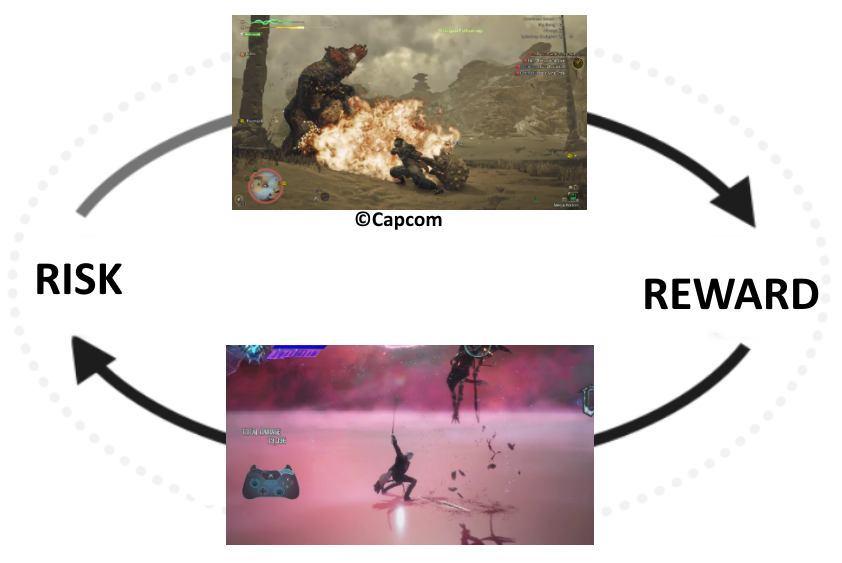 Playtesting cards representing various enemies to the player, along with their 'token' on map