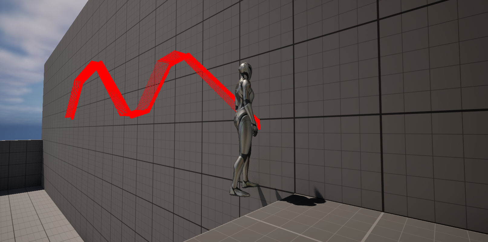 Wall climbing example